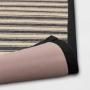 60" x 20" Vintage Striped Kitchen Runner Rug in Black and Brown