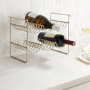 6 Bottles Metal Wire Wine Rack - Silver