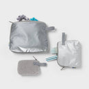 3pc Toiletry Kit and Bag - Silver