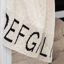 Knitted Blanket ABC - Natural/Black