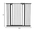 36" Tall Baby Gate - Black