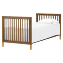 Gelato 4-in-1 Convertible Mini Crib - Natural Walnut Finish/Gold Feet