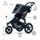 Revolution Flex 3.0 Jogging Stroller - Graphite Black