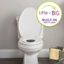 Toilet Seat with Built-In Toddler Potty Training Seat - White