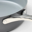5qt Nonstick Ceramic Coated Aluminum Saute Pan- Dark Gray