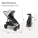 Cruz V2 Stroller - Anthony / White and grey chenille carb