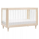 Lolly 3-in-1 Convertible Crib with Toddler Rail - Natural Wood