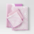 6pc Kitchen Textile Set Pink/Ivory - ™