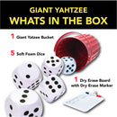 Giant Yahtzee - Polypropylene Lawn Dice Game for 2-8 Players