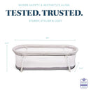 Baby Delight Snuggle Nest Bassinet, Portable Baby Bed, for Infants 0 – 5 Months, Driftwood Grey