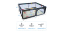 Small Playpen for Babies - Foldable Playmat & Basketball Hoop
