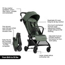 Nexis Carbon Travel Stroller, Ultra-Lightweight - Forest