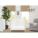 Gio Mini Crib with Mattress Included - Bianca White