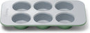 6c Nonstick Ceramic Muffin Pan - Sage