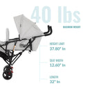 Lightweight Infant Stroller - Light Gray