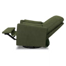 Ethan Swivel Recliner in Performance Forest Green Linen