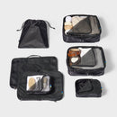 7pc Packing Cube Set with Compression - Black