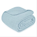Muslin Blanket, Extra Large 108” x 90” - Sky Blue