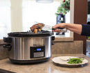 8.5qt Digital Slow Cooker with Locking Lid - Stainless Steel