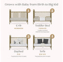 4-in-1 Convertible Metal Crib - Melted Bronze