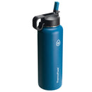 40oz Insulated Stainless Steel Bottle 2 in 1 Chug and Straw Lid - Cobalt