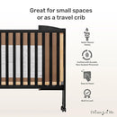 Full-Size 2-in-1 Folding Baby Crib - Black