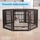 Foldable Indoor Dog Gate - Brown