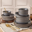 Options 16-piece Dinnerware Set - Dark Grey