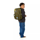Kids' 16L Nylon Backpack with Headphone Pencil Pouch - Olive Green
