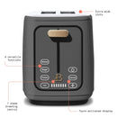 Beautiful 2-Slice Toaster With Touch-Activated Display, Oyster Gray