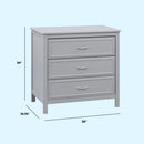Charlie 3-Drawer Dresser - Gray