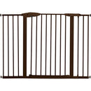 Pressure Mounted Metal Baby Gate - Brown