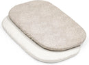 Snoozi Fitted Bassinet Sheets - Dandelion Beige/Vanilla Cream