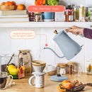 Beautiful 1-Liter Electric Gooseneck Kettle 1200 W, Cornflower Blue