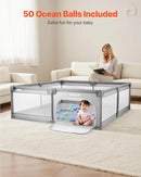 Large Baby Playpen - Gray