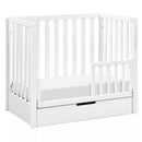 Colby 4-in-1 Convertible Mini Crib with Trundle - White