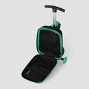 Softside Medium Checked Scooter Suitcase - Teal