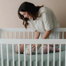 Organic Cotton Crib Sheet 2 Pack - Bluebell + Slate