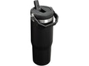 30 oz Stainless Steel Ice Flow Flip Straw Tumbler Black 2.0