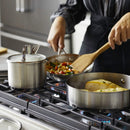 KitchenAid 3-Ply Base Stainless Steel Cookware Set - 11 Piece - Brushed Stainless Steel