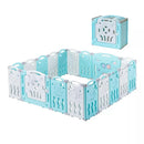 Portable Foldable Baby Playpen with Game Panel - Blue