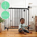 Metal Banister & Stair Safety Baby Gate - Black