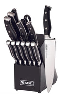 14-Piece Stainless Steel Cutlery Set with Black Block