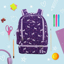2-in-1 17-Inch Backpack & Insulated Lunch Bag - Unicorn