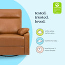 Suzy Swivel Glider Recliner Nursery Chair - Vegan Tan