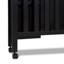Dylan Folding Portable 3-in-1 Mini Crib and Twin Bed - Black