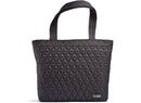 Quilted Tote with Lunch Compartment - Black