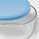 6pc Round Glass Food Storage Container Set - Blue