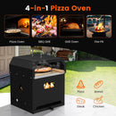 4-in-1 Outdoor Portable Pizza Oven With 12 Inch Pizza Stone