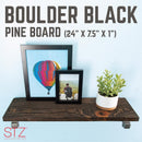 24 in. W X 24 in. D Black Wood Boulder Shelf Kit 1 pk